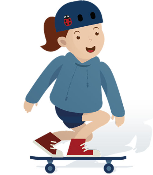 Girl on Skateboard