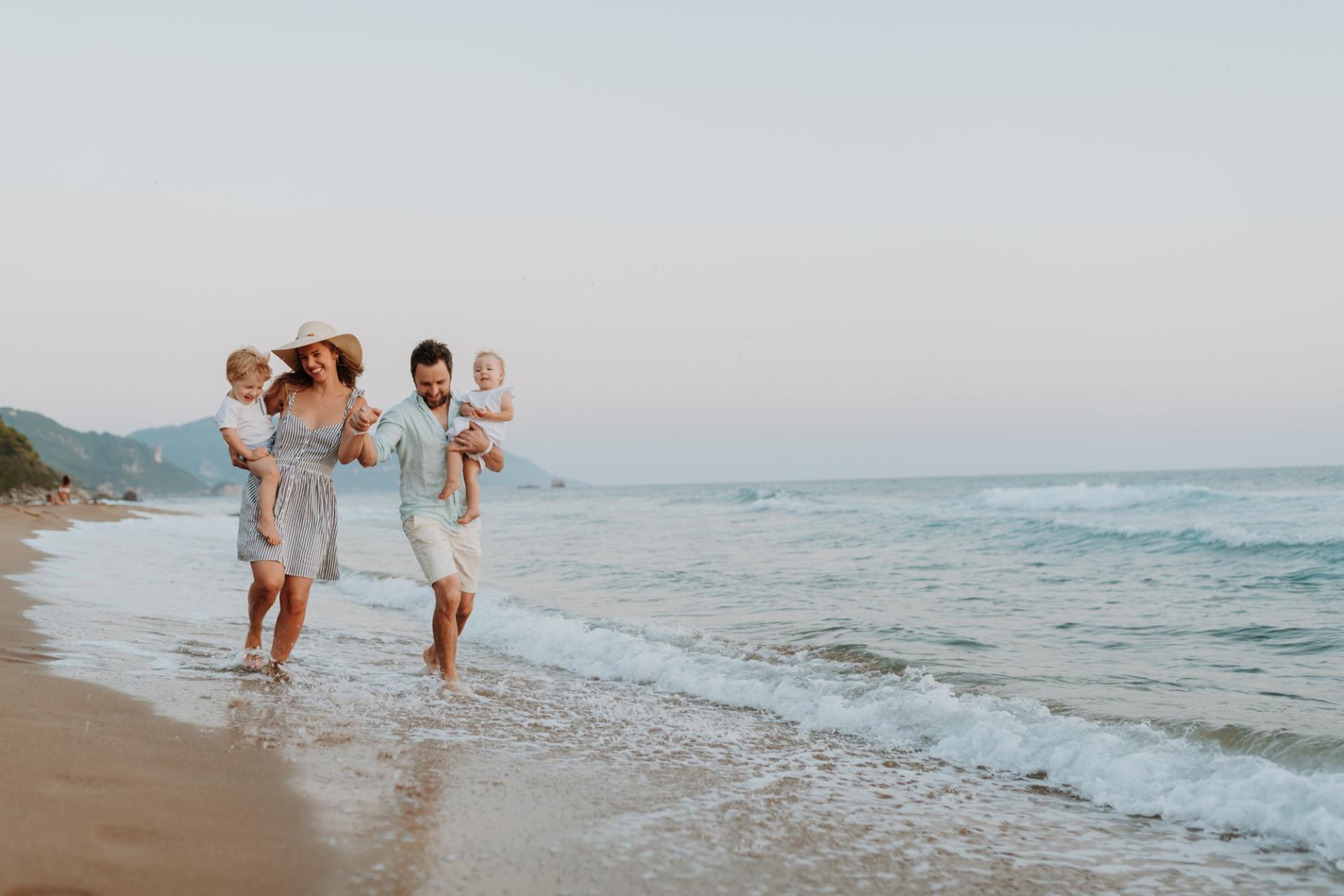 Familie am Strand
